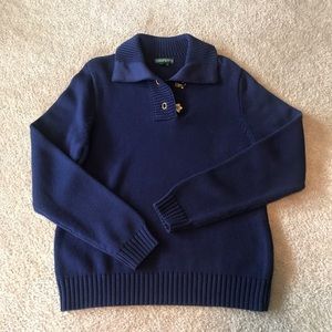 LAUREN JEANS COMPANY Navy Pullover 100% Cotton